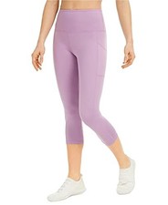 Ideology NWT Purple High-Rise Cropped Side-Pocket Leggings Rhapsody Pink Size S picture
