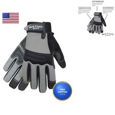West County 047CH/XL Men's Landscape Gloves X-Large, Charcoal, Work Gloves picture