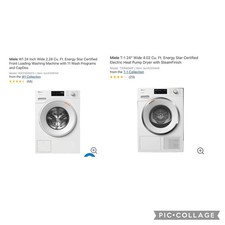 Miele Washer & Dryer Set- WXD160WCS & TXI680WP picture