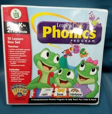 VTG LeapFrog LeapPad Phonics Program 10 Book w Cartridge Pre K-2nd Grade picture