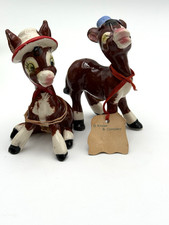 Vintage 1950s Kreiss Anthropomorphic Flirting Donkey salt and pepper shakers picture