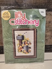 Jiffy Stitchery Sunset Designs Vintage MAILBOX Embroidery Kit #266 VTG 1970s picture