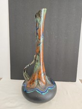 Vintage MCM Royal Haeger 408 Ewer Vase Peacock lava glaze 18.5