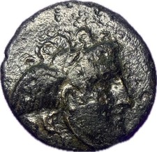 Seleukos I Nikator Ancient Greek Coin Medusa Bull 312-281 BC Sardes AE15 picture