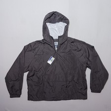 Summit Sportswear Mens Kickoff Collection Hooded Anorak Jacket Large Gray NWT picture