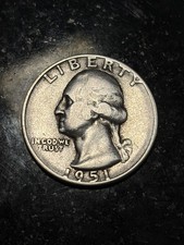 1951 S Washington Quarter  25C 90% Silver San Francisco Mint picture