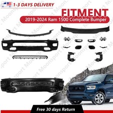 Complete Bumper Cover Body Kit With Grille & Fog Lights Fits 2019-2024 Ram 1500 picture