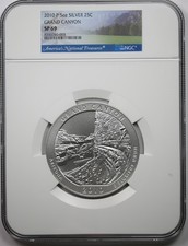 2010-P 5 oz Silver Grand Canyon 25C SP 69 NGC America The Beautiful ATB picture