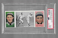 1912 T202 HASSAN TRIPLE FOLDER PSA 4 DONLIN OUT AT FIRST BASE CAMNITZ HOF GIBSON picture