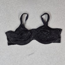 Avenue Body Women Bra 46DD Black Floral Minimizer Underwired Lace Strap picture