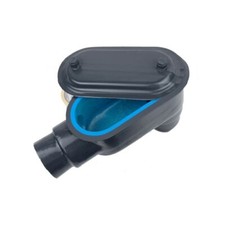 Ocal LB37-G 1 inch LB Shape Form 7 PVC Coated Iron Conduit Body Dark Gray picture