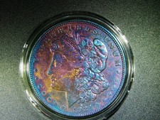 UNC. 1921-D MORGAN MICRO D BEAUTIFULLY TONED COLLECTOR GRADE M1712 picture