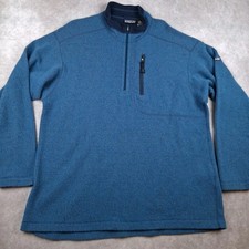 Vintage Patagonia Oberland 1/4 Zip Sweatshirt XL Teal Blue Wool Blend Made USA picture