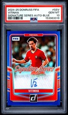 Vitinha 2024-25 Panini Donruss FIFA Blue Auto /99 #SSV Portugal PSA 10 picture