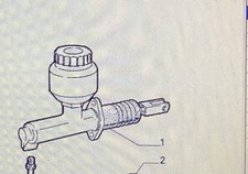 Alfa Romeo Clutch Master Cylinder with Reservoir & ATE cap Spider, GTV ,Berlina picture