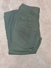 Duluth Trading Co Mens 36x30 NWOT Green Cotton Canvas Carpenter Work Pants picture