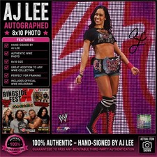 AJ Lee Autographed Original WWE 2011 Photo File QB14713 Ringside Fest 2013 picture