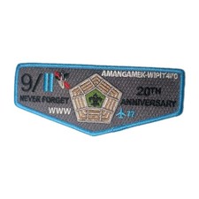 Boy Scout OA 9/11 Anniversary Pentagon Flap Patch Amangamek Wipit 470 NCAC picture