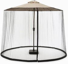 9ft Outdoor Canopy Umbrella Mosquito Net with Zipper Door, Breathable Mesh picture