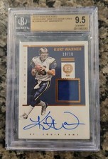 2018 Panini Encased Legendary Swatch Signatures Kurt Warner 10/10 #LSS-KW picture