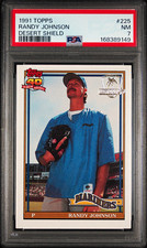 Topps 1991 Randy Johnson #225 Desert Shield PSA 7 Seattle Mariners MLB Card picture