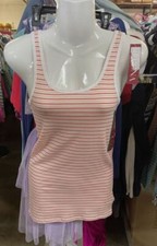 NEW Merona Women's Tank Top Choose Size Peach Stripes Cotton Blend  picture