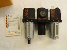 ARO/INGERSOLL 1/4 NPT combo 3 Pc Filter-Regulator-Lubricator W/ Pressure Gauge picture