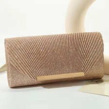 Elegant Glitter Clutch Bag Evening Party Purse Wedding Bridal Envelope Handbag picture