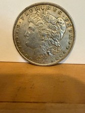 Nice AU / 1887 P 7TF/ 90% Silver Morgan Dollar 139 Years OLD GREAT COIN picture