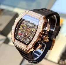 Men’s Luxury Automatic Mechanical Tourbillon Watch 3ATM Waterproof Skeleton picture