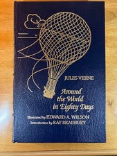 VTG Easton Press Jules Verne Around the World in Eighty Days Leather Book 1983 picture