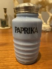 Vintage Jeannette Delphite Blue Glass Paprika Shaker picture