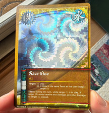 Naruto CCG Sacrifice US073 Jutsu Water 1st Edition Holo English 2002 MISPRINT NM picture