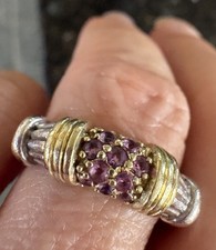 LAGOS CAVIAR 925 18k Gold AmethystRing, Size 6.5 authentic Guarantee picture