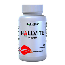 Hallusa Natural HALLVITE Vitamin E Capsules 400 IU Antioxidant Support 60 Count picture