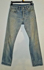 RRL Double RL Slim Fit Selvedge Jeans Mens 30x30 Japan Denim Repaired Light Wash picture