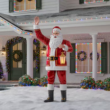 Home Depot Accents 8.5 FT Giant-Sized LED Towering Santa NIB🔥RARE picture