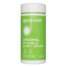 UpNourish Liposomal Vitamin D3 10000IU K2 MK-7 200mcg Softgel 180 ct picture