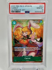 2024 ONE PIECE OP08-TWO LEGENDS ALTERNATE ART #023 CARROT PSA 10 picture