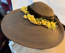 Vtg 1940s 1950s Millinery Estate Lot 4 Hats 5 Prs Opera Gloves - Display Stand picture