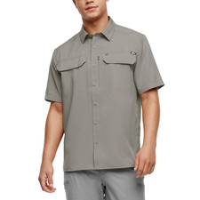 Eddie Bauer Men's Tech Woven Shirt Size XXL Grey picture