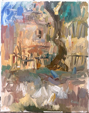 Impressionism French Cityscape Oil Painting 16”x20” Canvas Original Signed picture