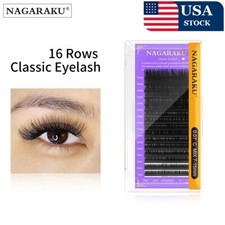 NAGARAKU 16Row Faux Individual Eyelash Extension Professional Natural Eyelashes picture