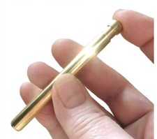 Self Cleaning SOLID Real USA Brass Large One Hitter Bat Dugout Pipe onie OG picture