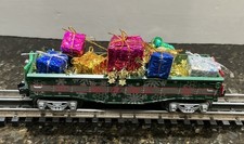 LIONEL SILVER BELL EXPRESS 1224 GONDOLA w? CHRISTMAS BOXES- NEW picture