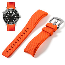 New 18mm~24mm Curved End FKM Rubber Watch Band Universal Quick Release Strap picture