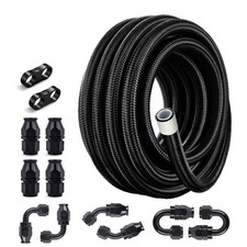 EVIL ENERGY 6AN PTFE Fuel Line Kit,E85 Nylon Braided Hose 6AN, Black  picture