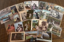 LOT of 25 ~Romantic~Romance~Lovers~Men~Women~Couples~Early 1900's~POSTCARDS~s786 picture