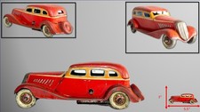 Vintage 1930's Pre-War Japanese Tin Lithographed Clockwork Graham 4-door picture