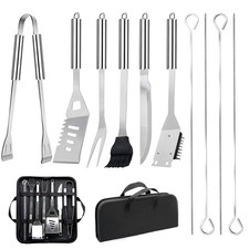 11Pcs Stainless Steel BBQ Grilling Accessories Set, Dad Gifts for Fathers Day Gr picture